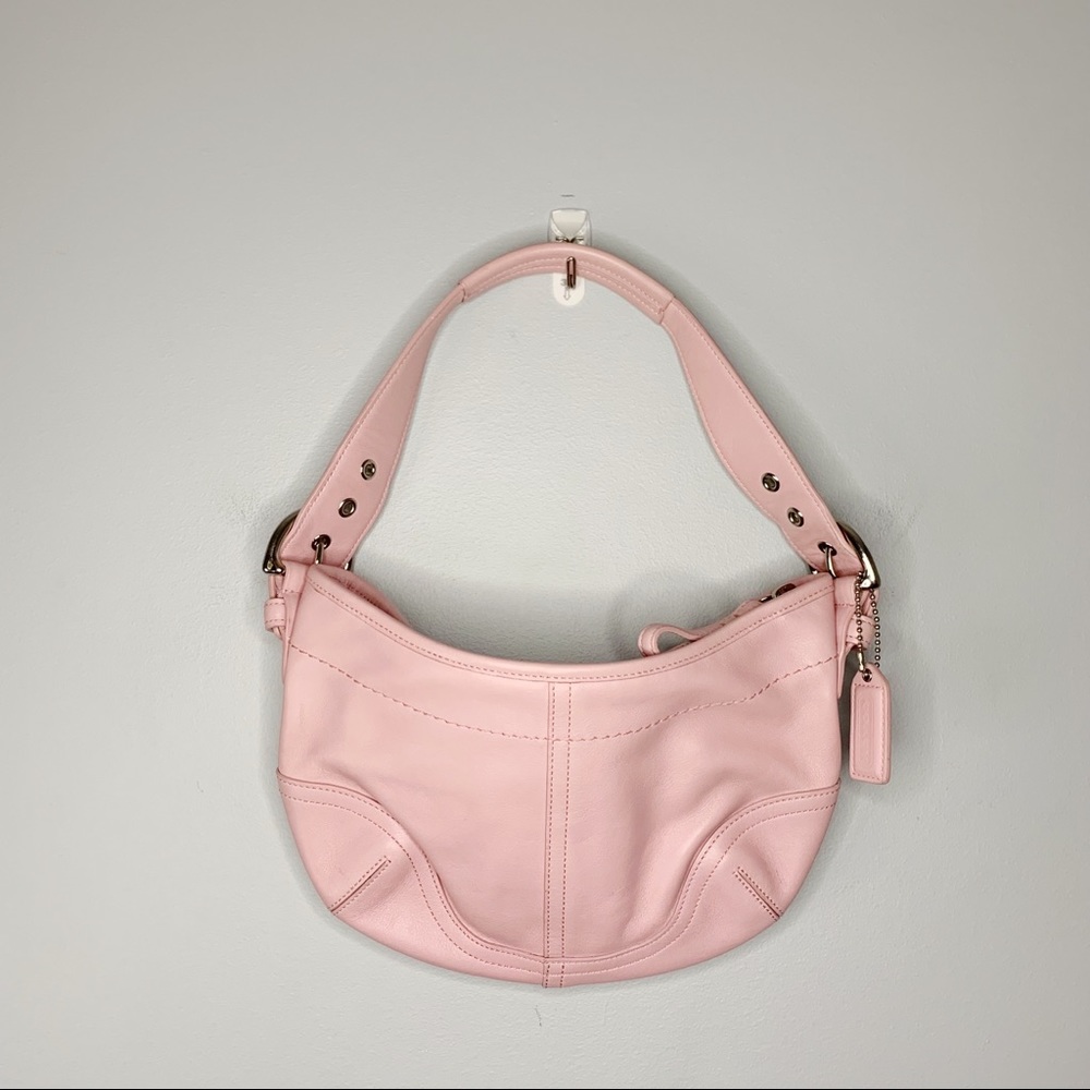 Coach Light Baby Pink Hand Bag Mini Genuine Leather Lined VTG Y2K Womens 0/S
